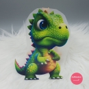 "Dino grün" Bügelbild  (ca. 17,5cm X 11cm)